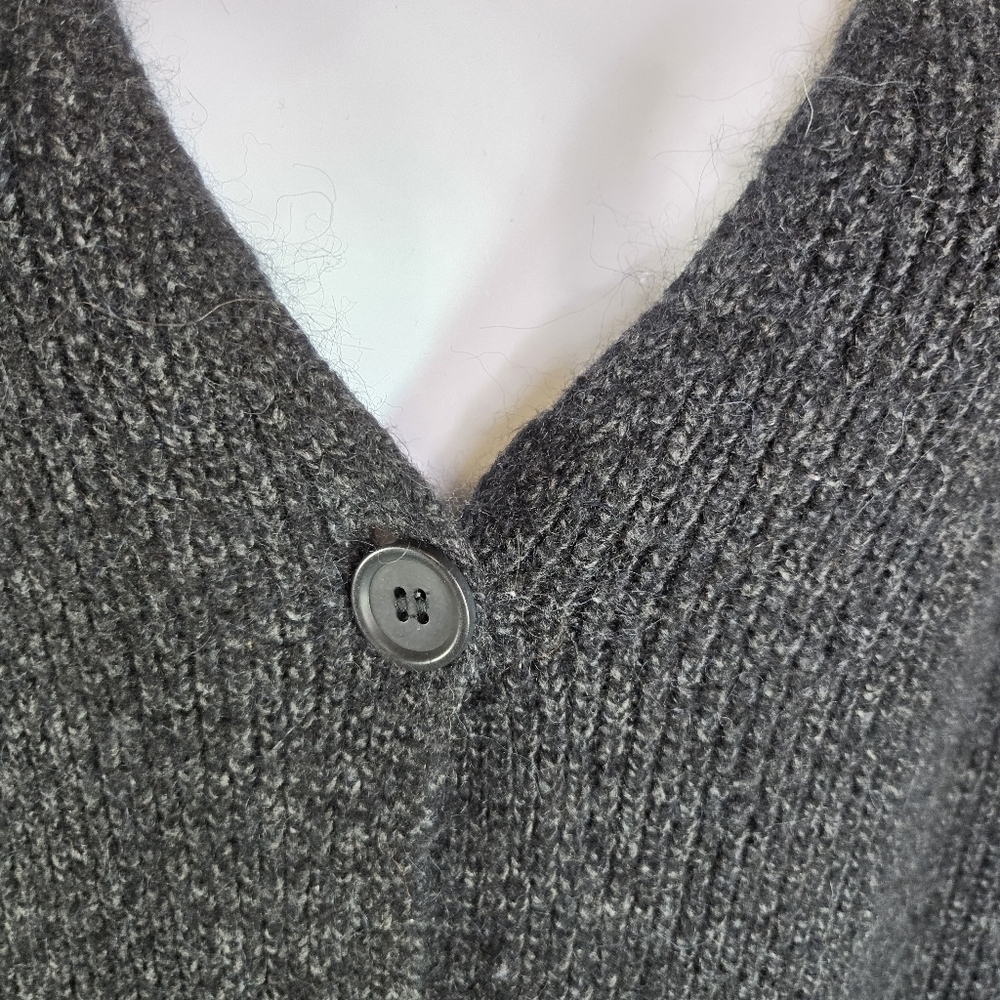 COS alpaca wool charcoal long cardigan duster sweater - Picture 8 of 12